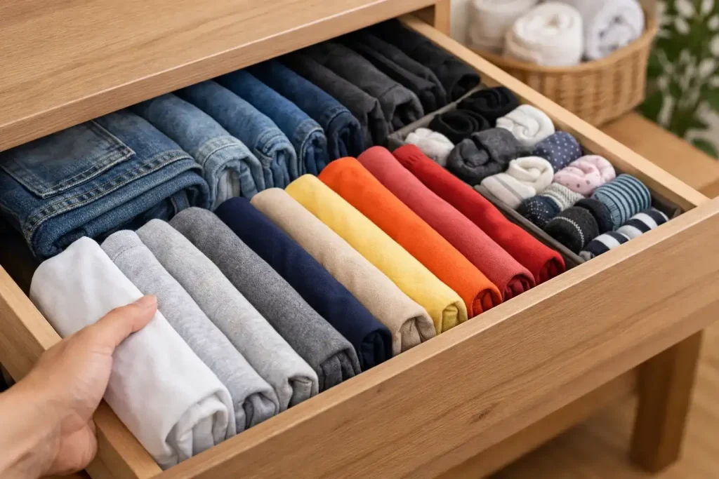 12 Beneficios Impactantes de Doblar Ropa Verticalmente para Transformar tus Cajones en 2026
