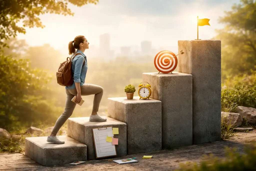 Cómo dividir metas grandes en pasos: 7 estrategias poderosas que transforman tu mente en 2026