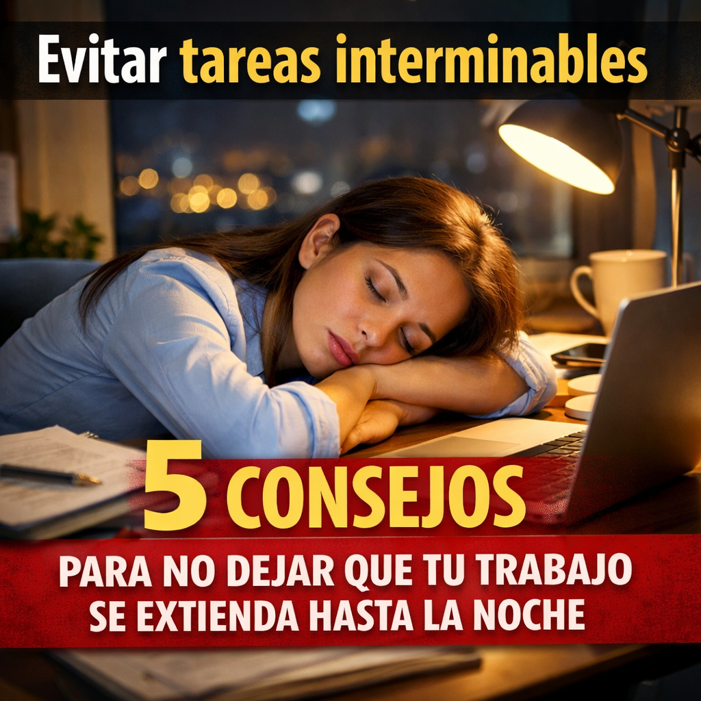 Evitar tareas interminables: 5 consejos para no dejar que tu trabajo se extienda hasta la noche