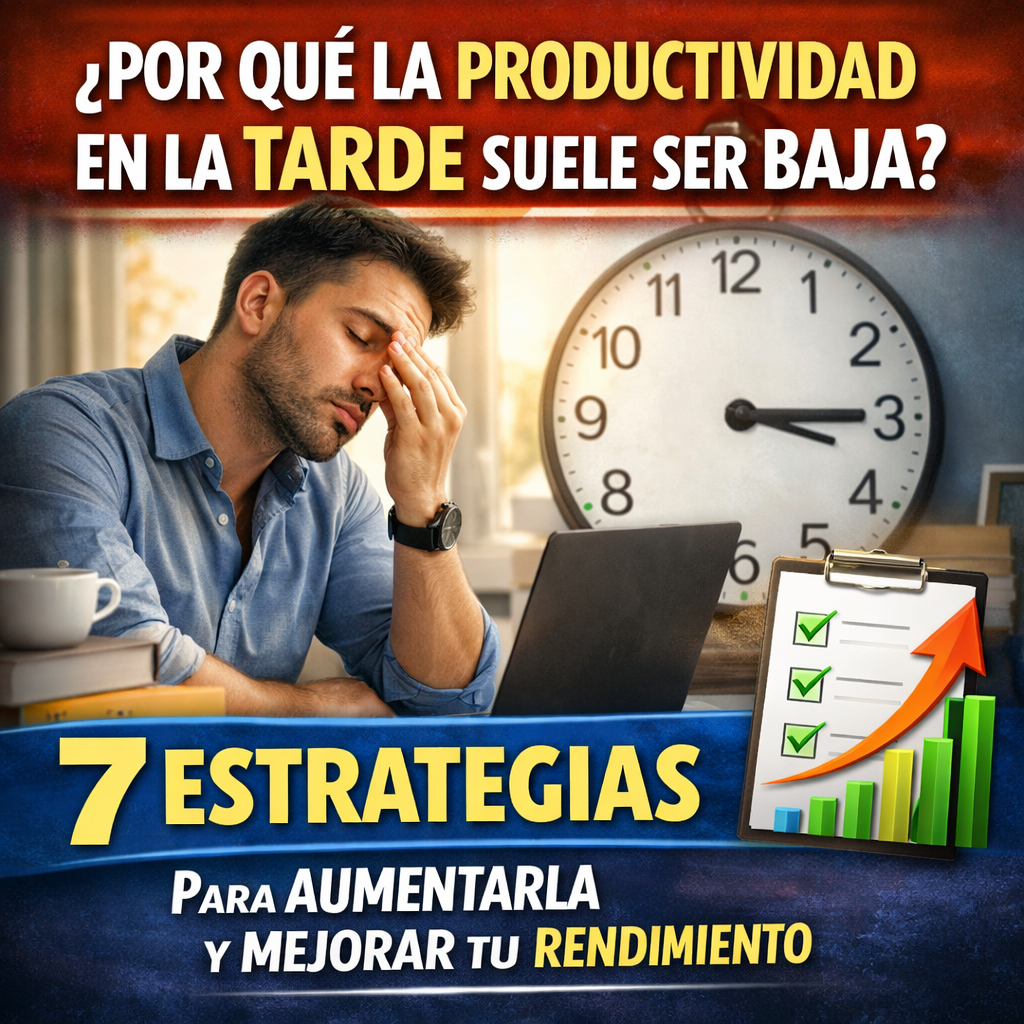 ¿Por qué la productividad en la tarde suele ser baja? 7 Estrategias para Aumentarla y Mejorar tu Rendimiento
